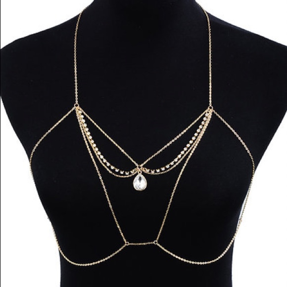 Chain bra necklace